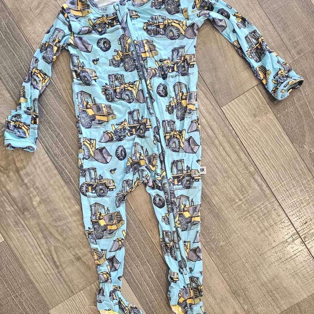 Construction Vehicle Print Kids One Piece